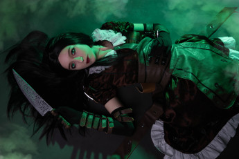 Картинка momo девушки костюм образ нож