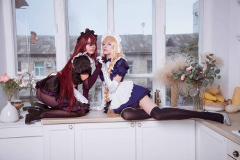 Картинка momo девушки образы костюмы горничные окно