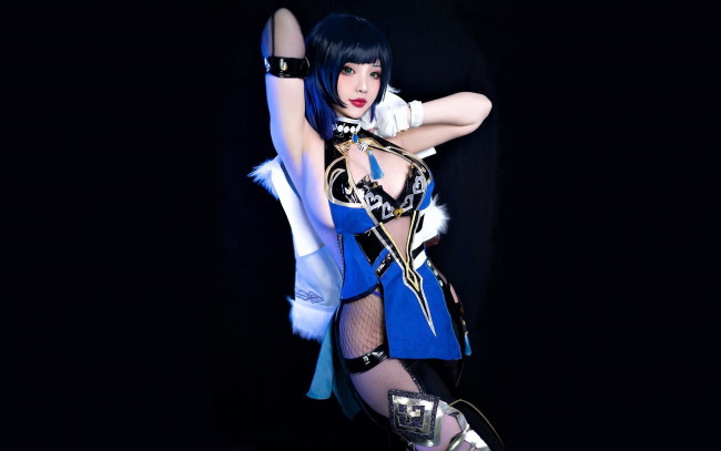 Обои картинки фото девушки, hana bunny, hannabunny, костюм, образ