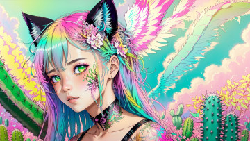 Картинка аниме животные +существа нейросети графика нейроарт ai art нейронные сети рисунки нейро искусство