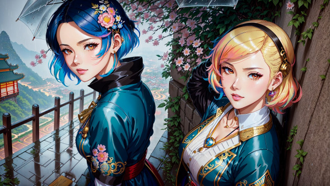 Обои картинки фото аниме, unknown,  другое , нейросети, графика, нейроарт, ai, art, нейронные, сети, рисунки, нейро, искусство