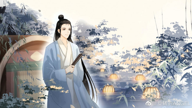 Обои картинки фото рисованное, кино,  мультфильмы, ши, ин, веер, фонари