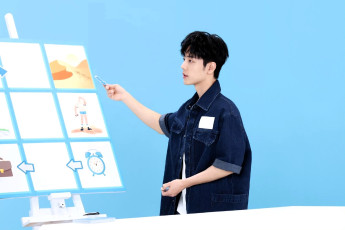 обоя мужчины, xiao zhan, актер, куртка, указка, таблица