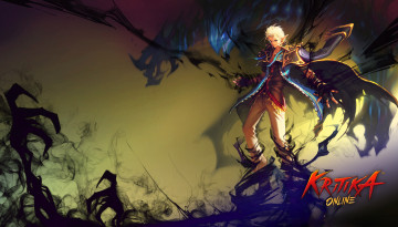 обоя видео игры, kritika online, парень, эльф, плащ, магия, маг