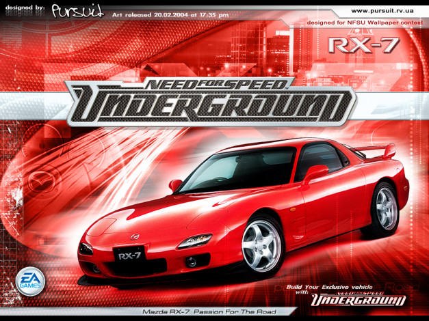 Обои картинки фото мазда, rx7, видео, игры, need, for, speed, underground