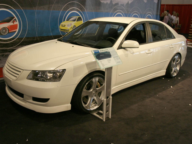 Обои картинки фото hyundai, sonata, 2006, tuned, автомобили