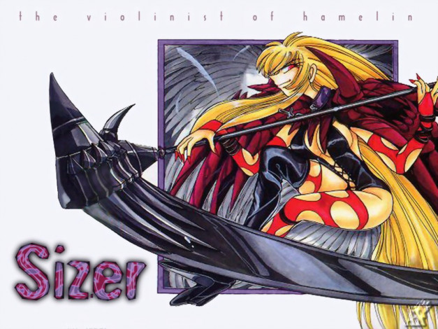 Обои картинки фото аниме, weapon, blood, technology