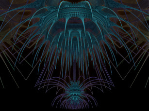 Картинка 3д графика fractal фракталы абстракция