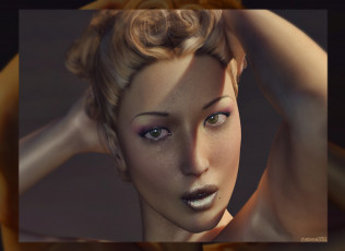 Картинка 3д графика portraits портрет взгляд девушка