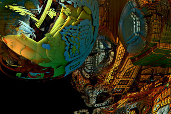 Картинка 3д графика fractal фракталы абстракция