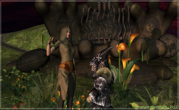 Картинка 3д графика elves эльфы цветы