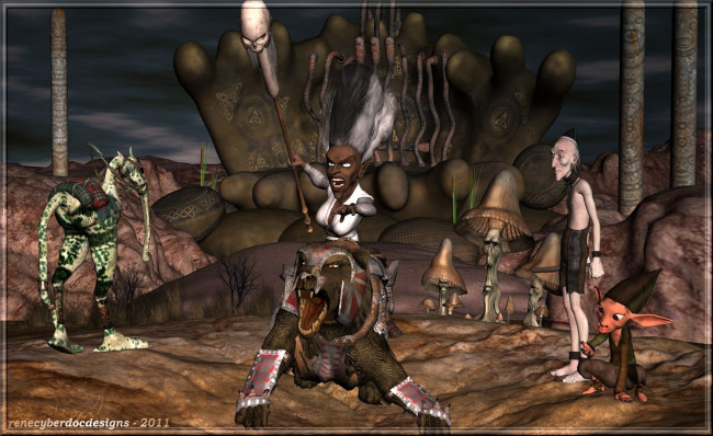 Обои картинки фото 3д, графика, creatures, существа