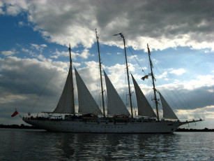 Картинка корабли парусники парусник сумерки