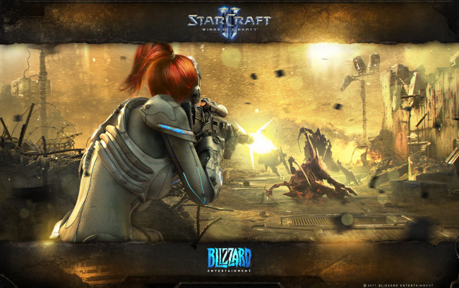 Обои картинки фото starcraft, wings, of, liberty, видео, игры, ii, 2, 