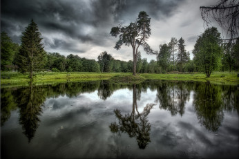 Картинка природа реки озера лес река тучи