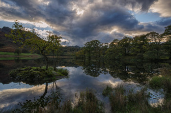 Картинка природа реки озера лес река тучи