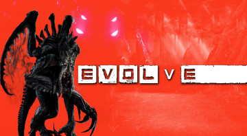 Картинка видео+игры evolve kraken turtle rock studios красный фон monster