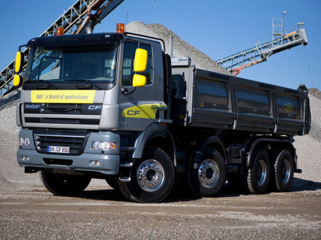 Обои картинки фото автомобили, daf, 2006г, tipper, cab, day, fad, 8x4, cf85-410