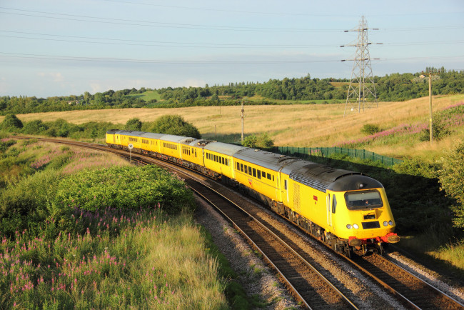 Обои картинки фото техника, поезда, состав, дорога, локомотив, железная