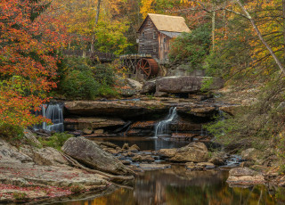 Картинка разное мельницы лес река мельня