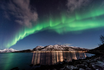 Картинка природа северное+сияние сполохи