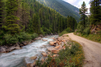 Картинка природа реки озера река лес горы