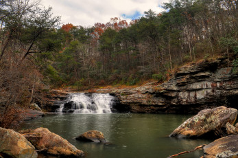 Картинка природа водопады водопад лес река