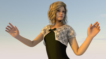 Картинка 3д+графика люди+ people девушка взгляд фон