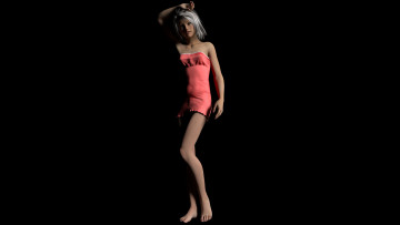 Картинка 3д+графика люди+ people девушка взгляд фон