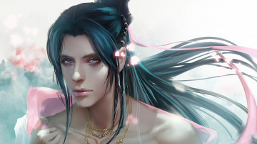 Картинка фэнтези люди красавчик весна взгляд парень арт