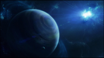 Картинка космос арт планеты вселенная галактика