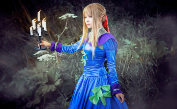 Картинка разное cosplay+ косплей девушка аниме свечи подсвечник