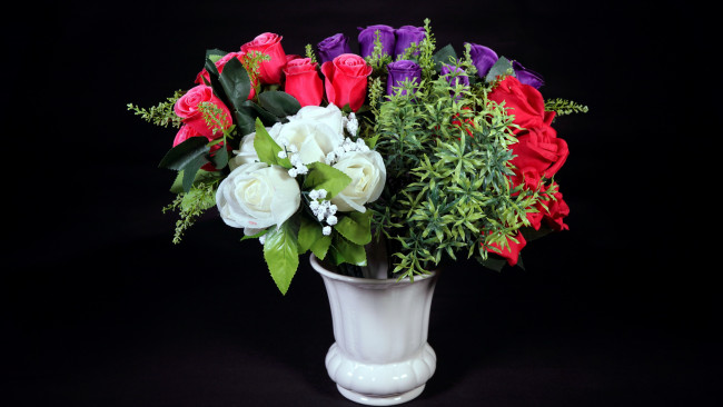 Обои картинки фото разное, ремесла,  поделки,  рукоделие, искусственный, букет, ваза