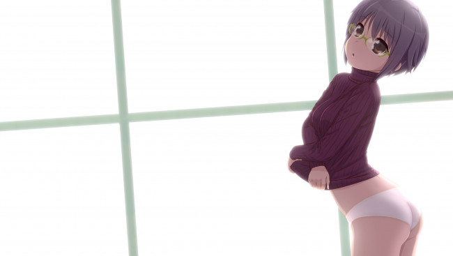 Обои картинки фото аниме, the melancholy of haruhi suzumiya, фон, взгляд, девушка