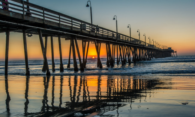 Обои картинки фото природа, восходы, закаты, океан, закат