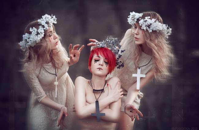 Обои картинки фото разное, cosplay , косплей, аниме, девушки