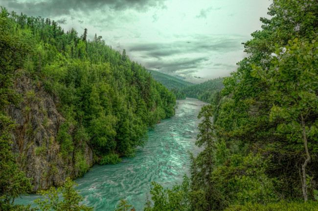 Обои картинки фото природа, реки, озера, река, лес, горы