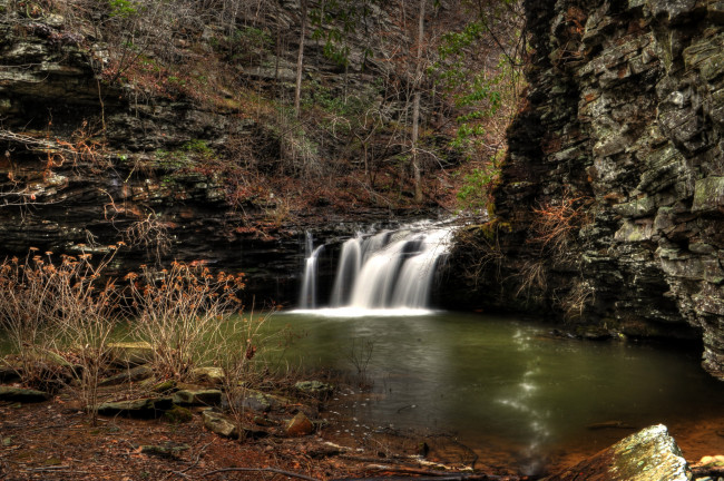 Обои картинки фото природа, водопады, лес, река, водопад