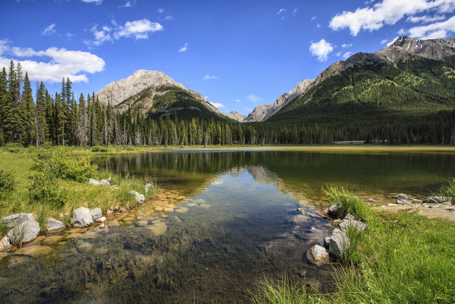 Обои картинки фото природа, реки, озера, река, лес, горы