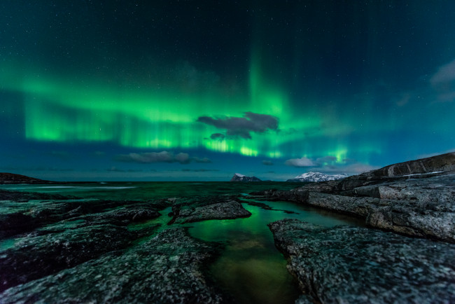 Обои картинки фото природа, северное сияние, сполохи