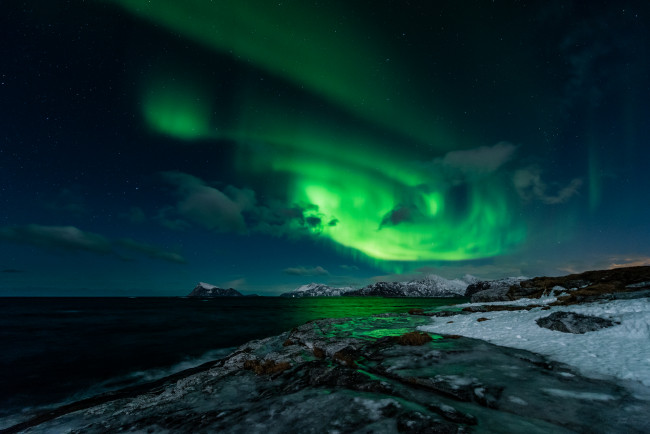 Обои картинки фото природа, северное сияние, сполохи