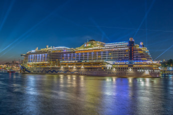 Картинка aidaprima корабли лайнеры круиз лайнер