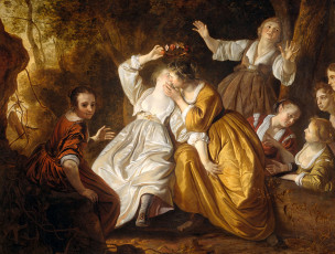 Картинка рисованное живопись амариллис коронует миртилло Якоб ван лоо холст картина масло мифология