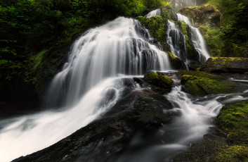 Картинка природа водопады река водопад лес