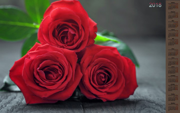Картинка календари цветы букет 2018 розы
