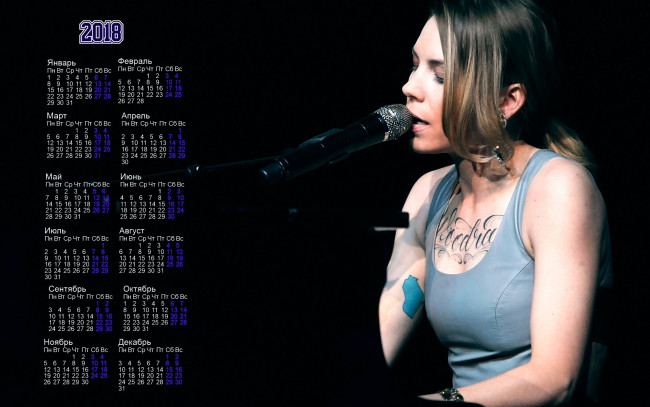 Обои картинки фото skylar grey, календари, знаменитости, 2018, женщина, певица