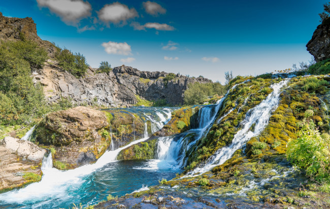 Обои картинки фото природа, водопады, простор