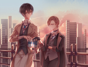 Картинка аниме bungou+stray+dogs бродячие псы литературные гении