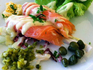 Картинка еда рыбные+блюда +с+морепродуктами форель