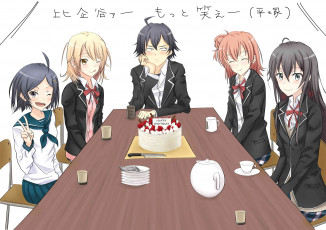 Картинка аниме oregairu персонажи